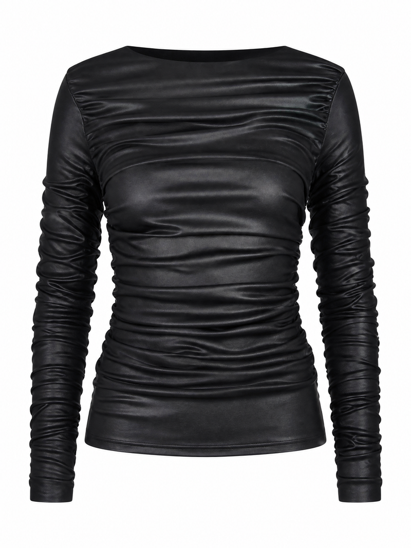 Drape Leather Longsleeve