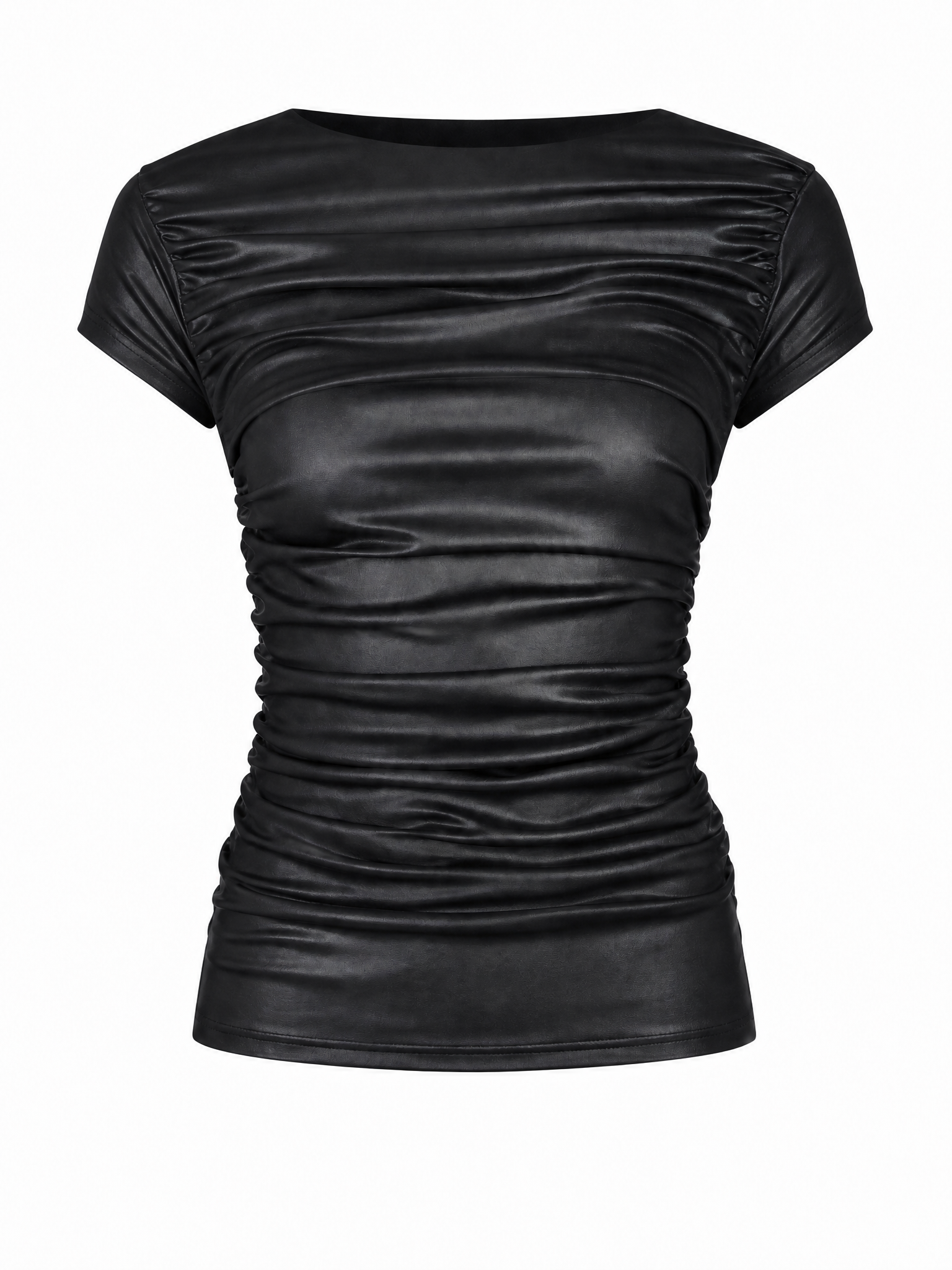 Drape Leather Tee