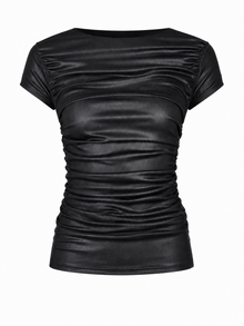 Drape Leather Tee