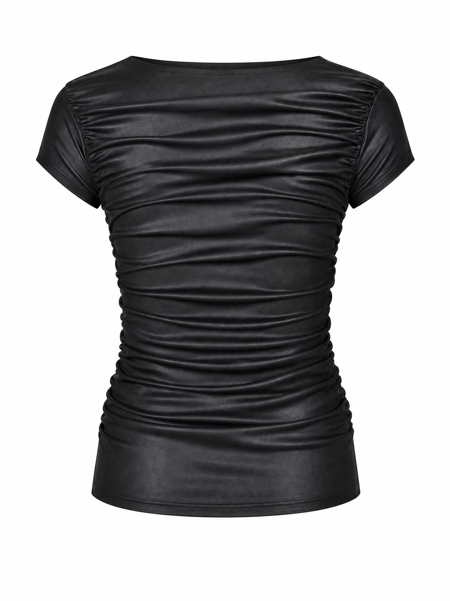 Drape Leather Tee