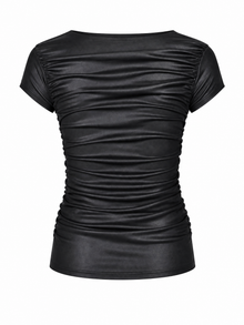 Drape Leather Tee