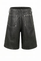 Cracked Leather Shorts