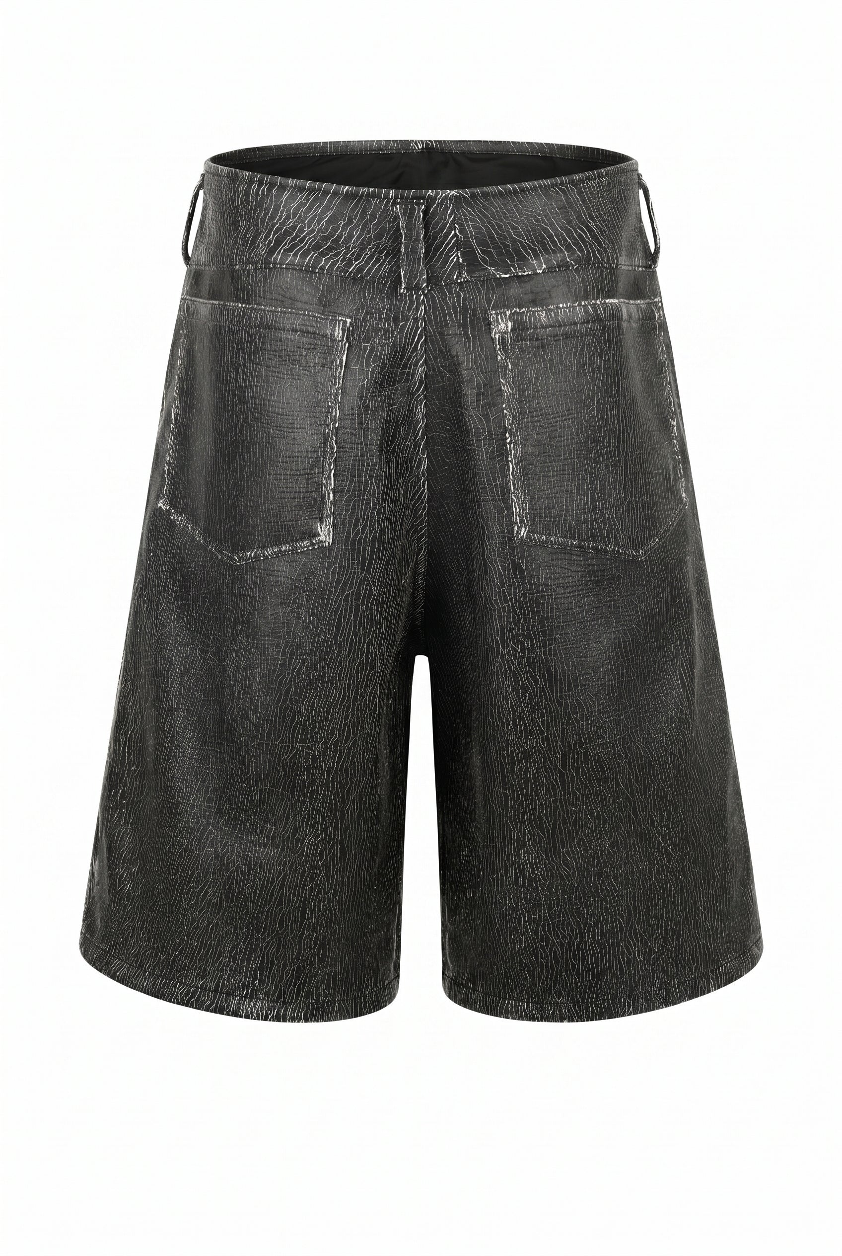 Cracked Leather Shorts