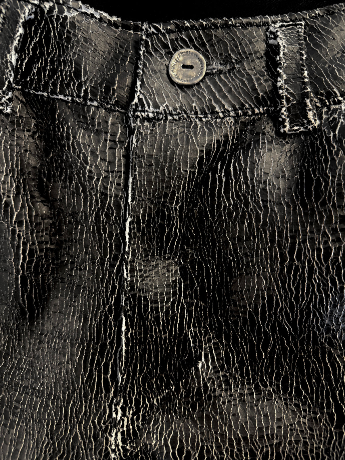 Cracked Leather Pants Wide sample